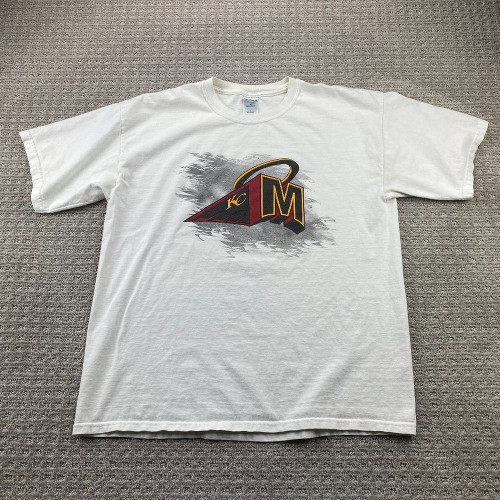 Vintage Y2K Shirt Men Extra Large XL White KC M EMCO Storming Unto Glory T-Shirt